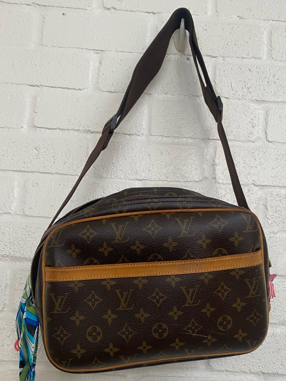 Louis Vuitton Brown Monogram Canvas Crossbody Bag Reporter PM